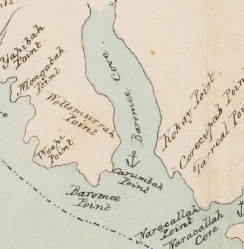 From 1826 Map by Henry Thomas Ebsworth - State Library of NSW