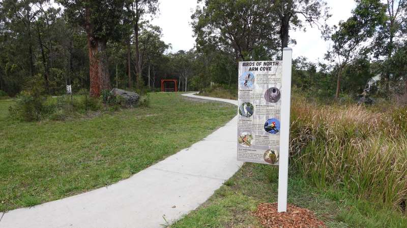 Looking south across Yallarwah Park with new sign in view