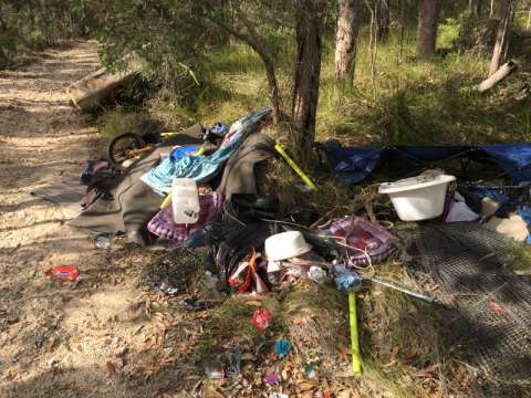 Rubbish tipped in the Cove