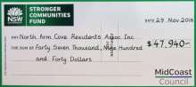 Stronger communities cheque